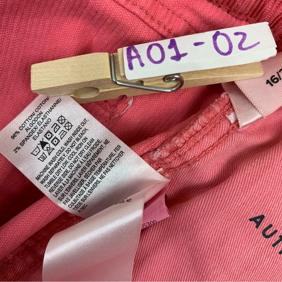 Lucky Brand Pink Mid Rise Crop Straight Corduroy Pants Size 16/33 NWT - Picture 15 of 15